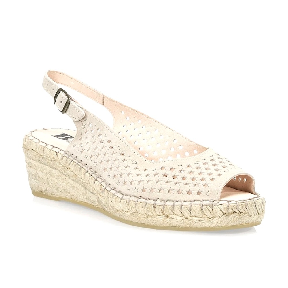 Browns Fullerton White Wedge leather Sandals size 7